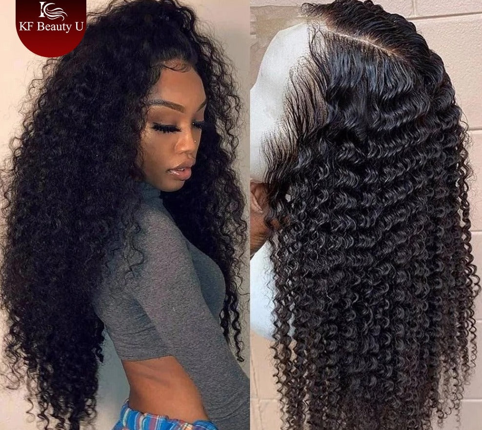 13x4 Kinky Curly Lace Front Human Hair Wigs - your-beauty-matters