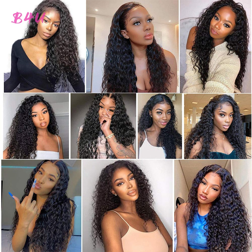 Deep Wave Lace Front Human Hair Wigs For Women Curly Human Hair Wig Lace Front Wigs 13x4 Lace Frontal Wig Pre Plucked - your-beauty-matters