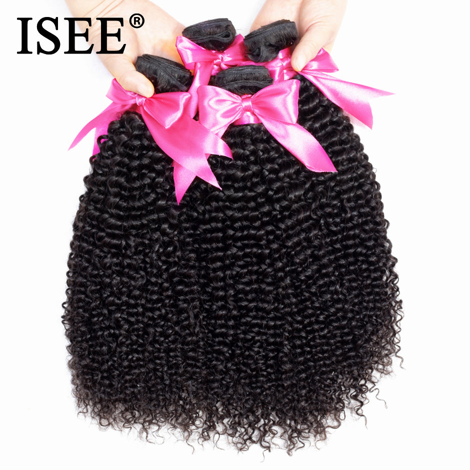 Isee Hair Mongolian Kinky Curly Hair Extension 100% Human Hair Bundles - your-beauty-matters