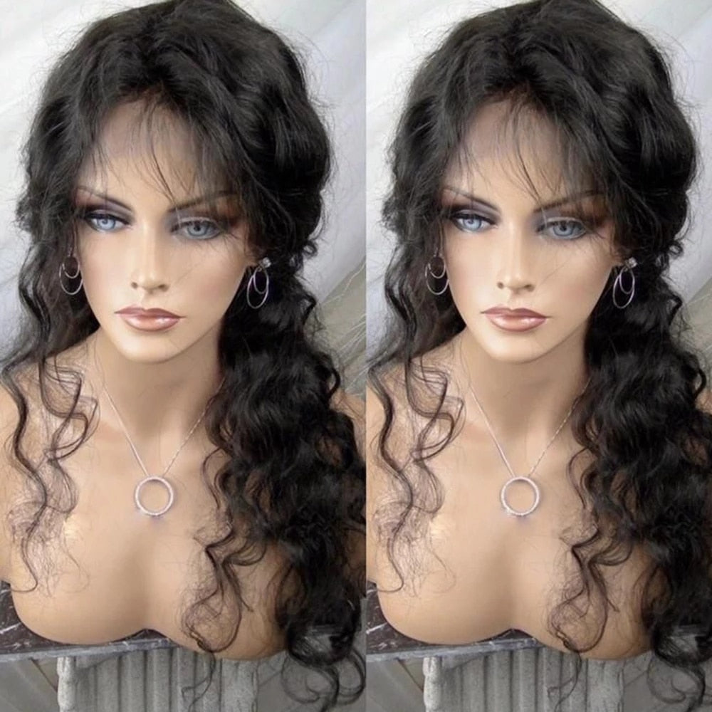 Loose Deep Wave Synthetic Lace Front Wigs with Baby Hair- Glueless