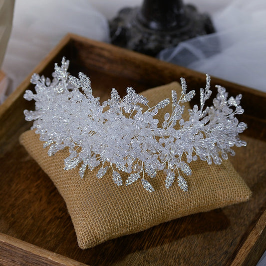 Luxury Wedding Crown in White Crystal