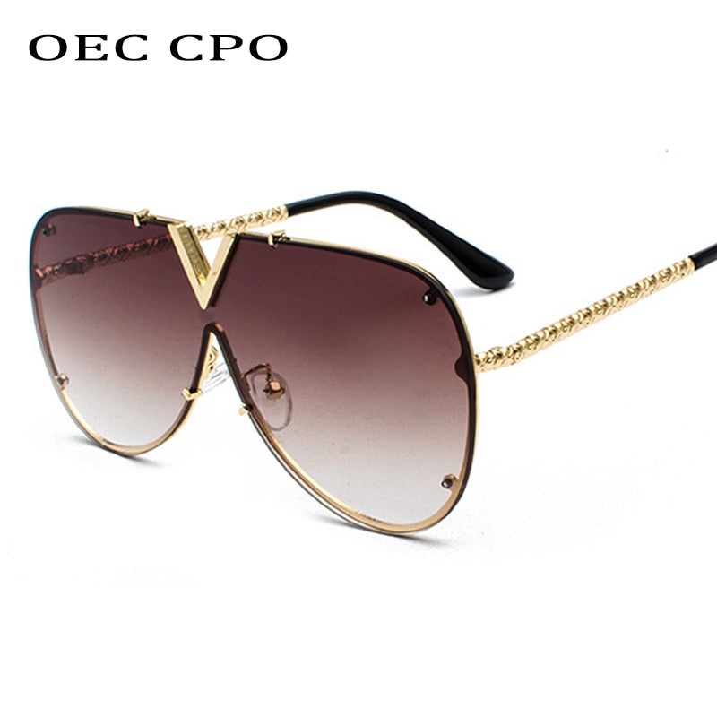 Fashion Oversized Sunglasses-Style Oculos De Sol Uv400 O2