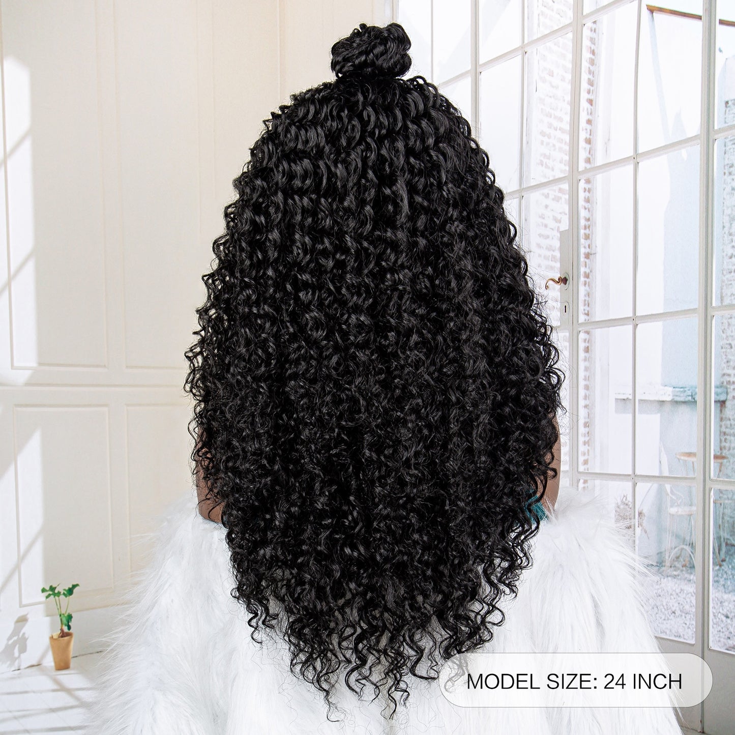 Synthetic Kinky Curly Wave Braided Wigs 13x4 Lace Frontal Afro Wigs