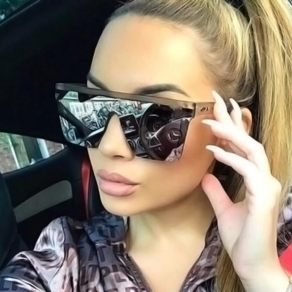 New Fashion Luxury Brand Square Sunglasses Unisex Vintage Oversize Big Frame Shades Uv400