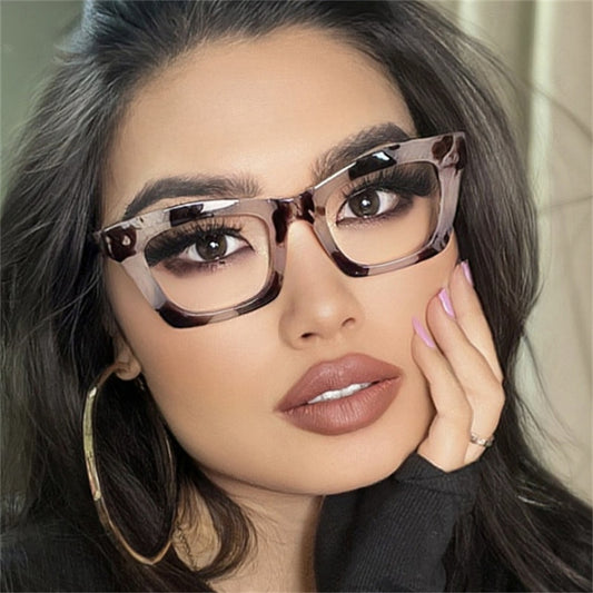 Square Optical Reading Glasses with Blue Light Filter