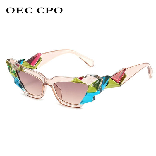 Oec Cpo Ladies Punk Cat Eye Steampunk Eyewear