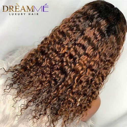 Ombre Brazilian Water Wave Wig 150%density 13x6 Lace - your-beauty-matters