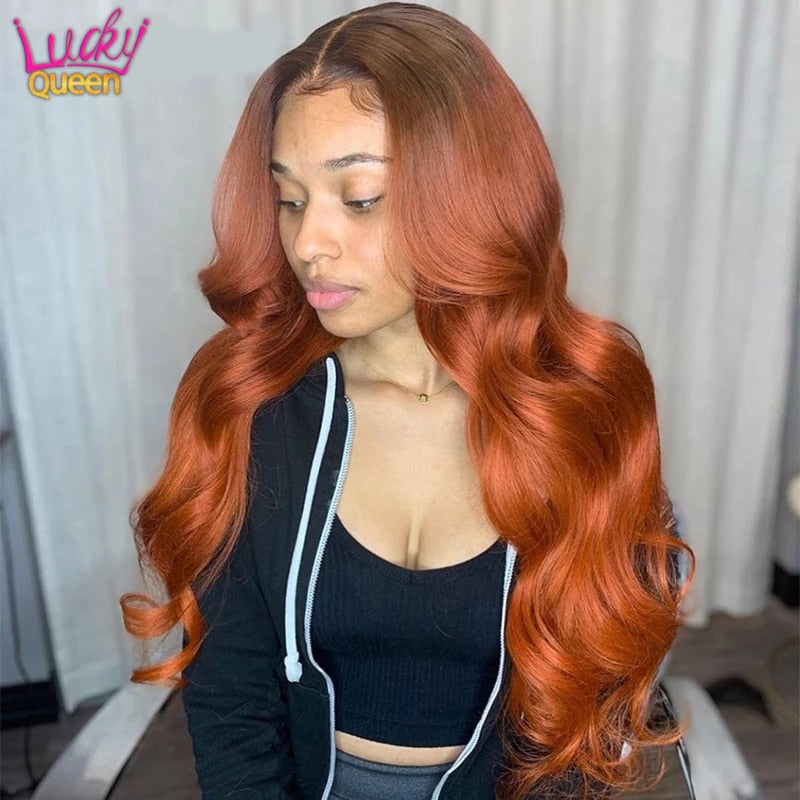 Ombre Loose Deep Wave, Pre Plucked, 30 Inch Remy 100% Human Hair- Lace Wigs