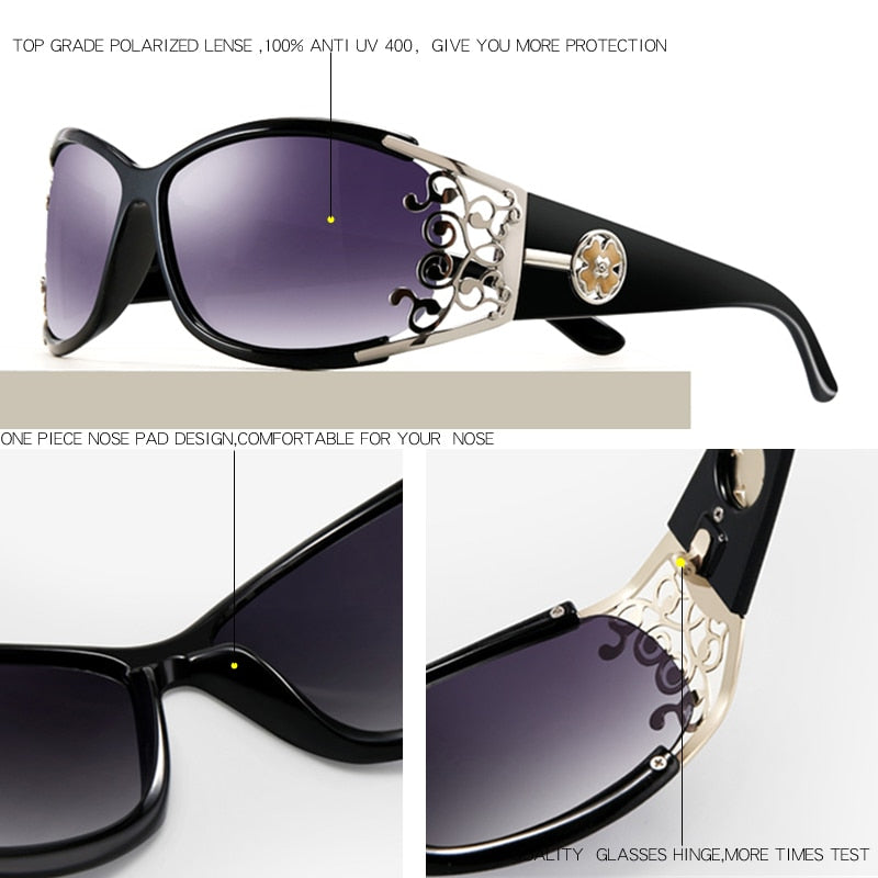 PARZIN Luxury Polarized Sunglasses Black With Packing PZ18|