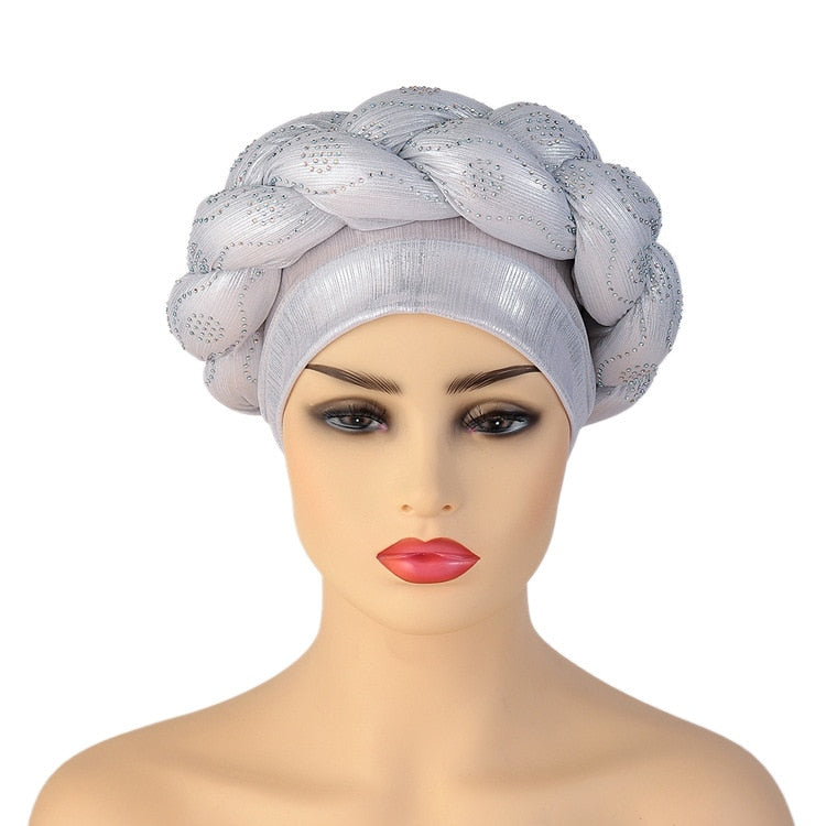 African Pattern Headwrap Pre-Tied Bonnets Turban Knot - your-beauty-matters