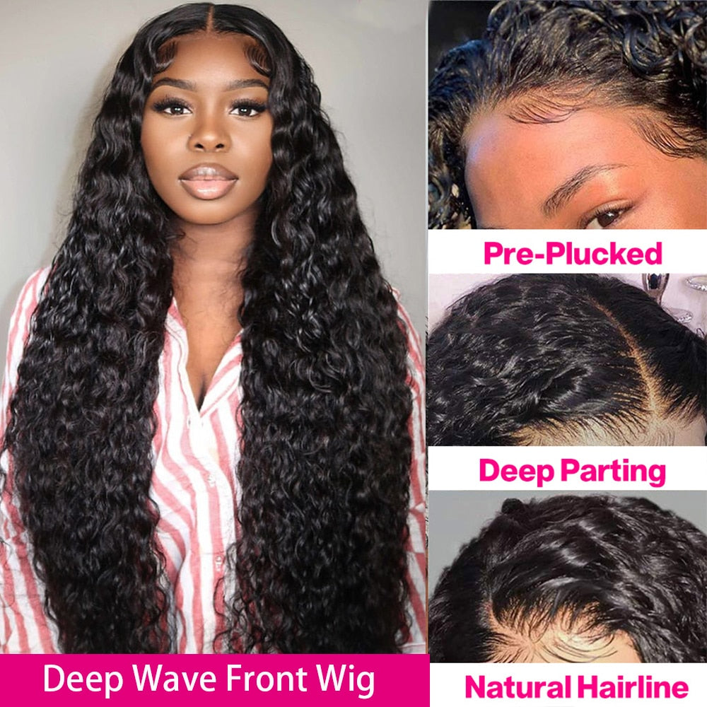 Transparent 360 Full Lace Deep Wave Frontal Wig - your-beauty-matters