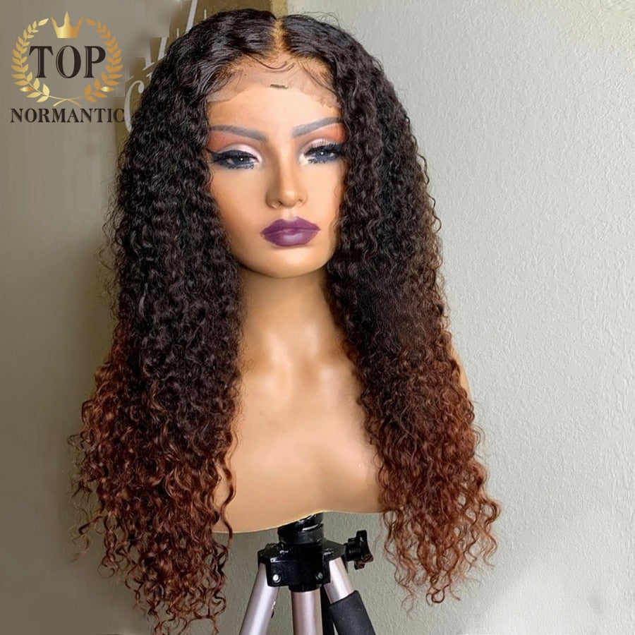 Topnormantic Ombre Brown Color Remy Human Hair Pre-plucked -180 Density