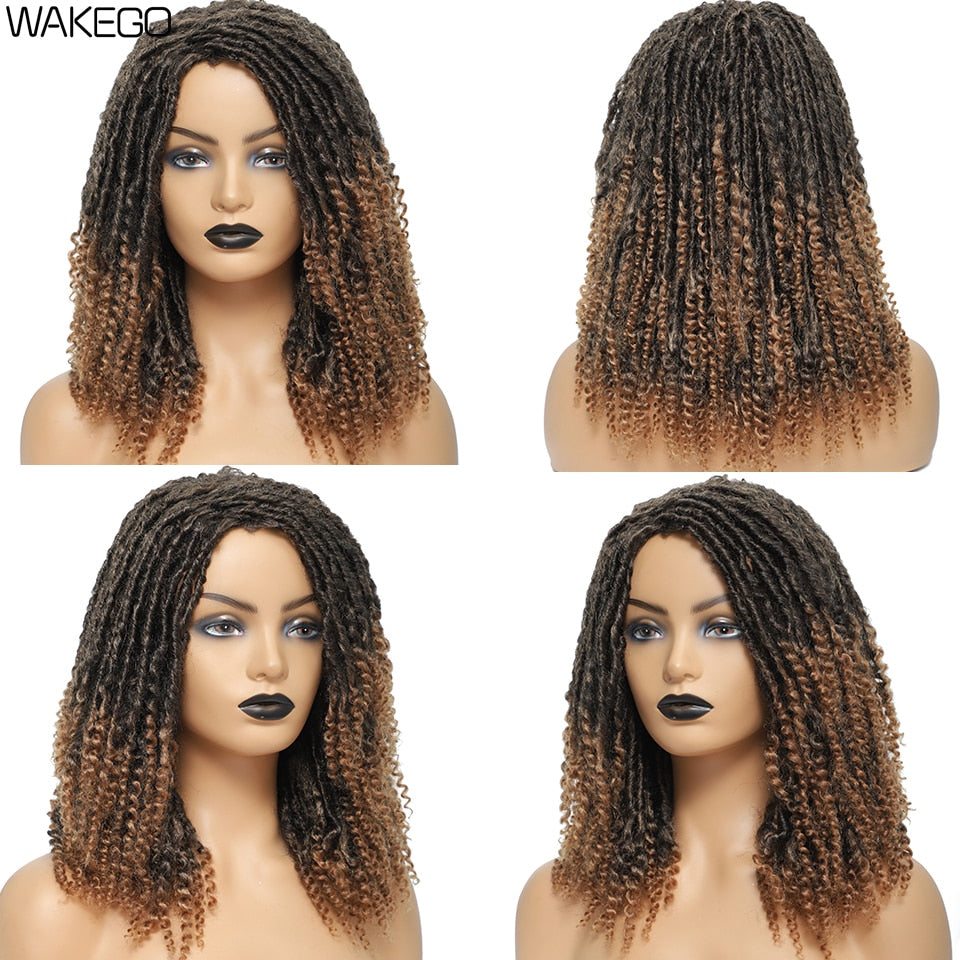 Wakego Faux Locks And Curly Dreadlock Wig - Synthetic Wig
