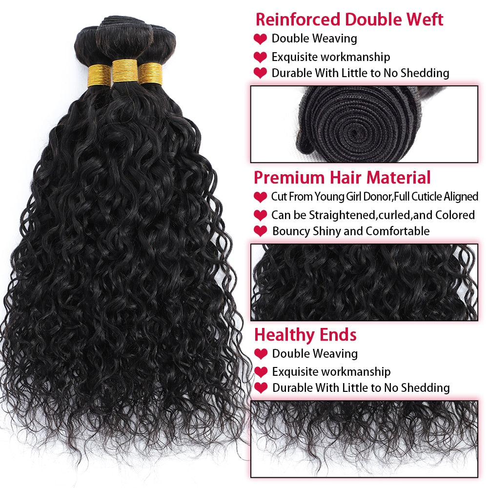 Remy Human Hair Bundles With Closure