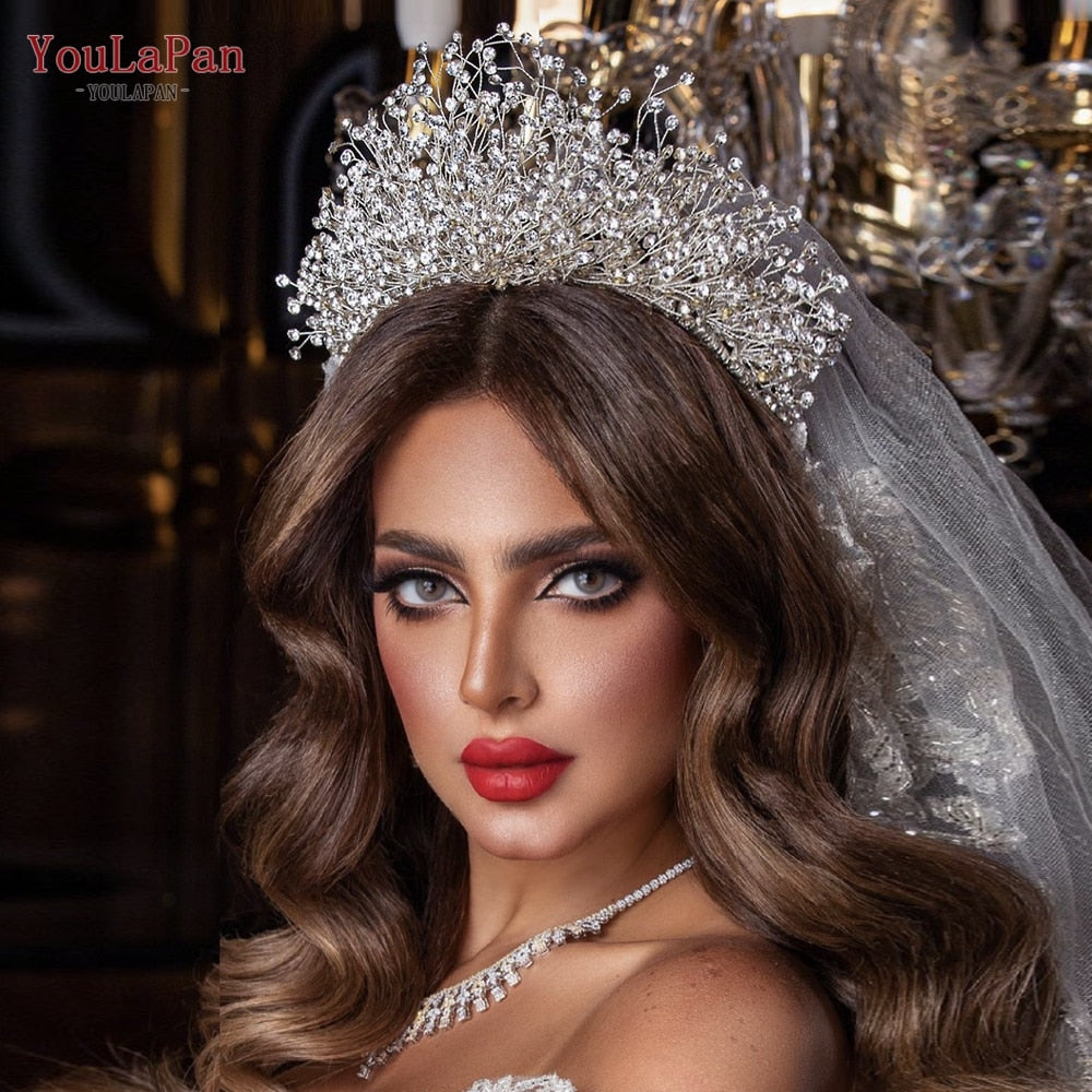 YouLaPan HP193P Luxury Wedding Rhinestone Crown