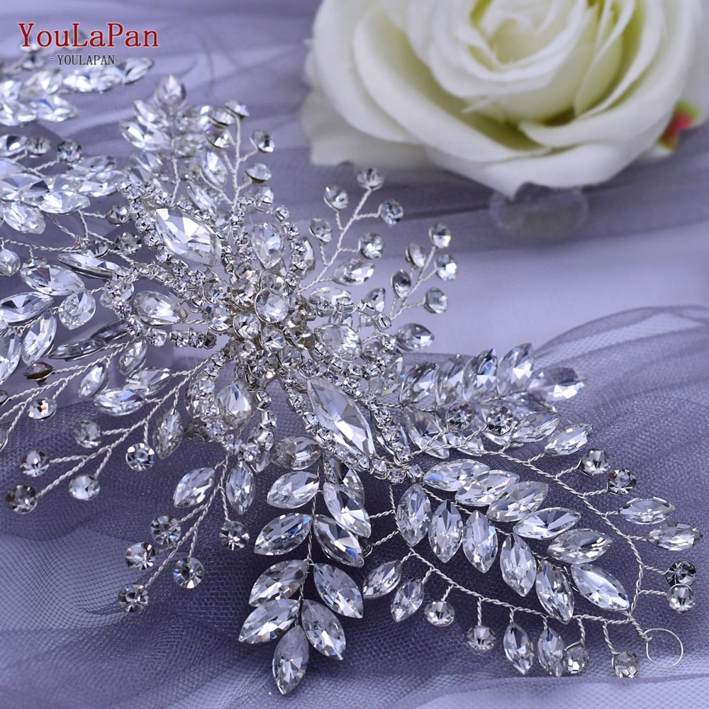 Youlapan Hp409 Rhinestone Luxurious Wedding Headdress