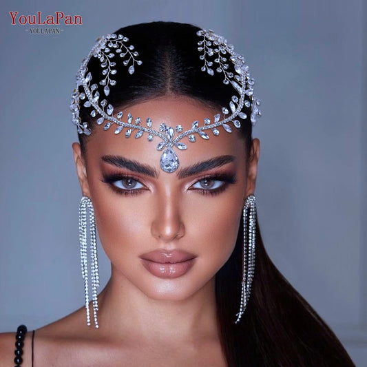 Youlapan Hp466 Rhinestone Wedding Forehead Headbands