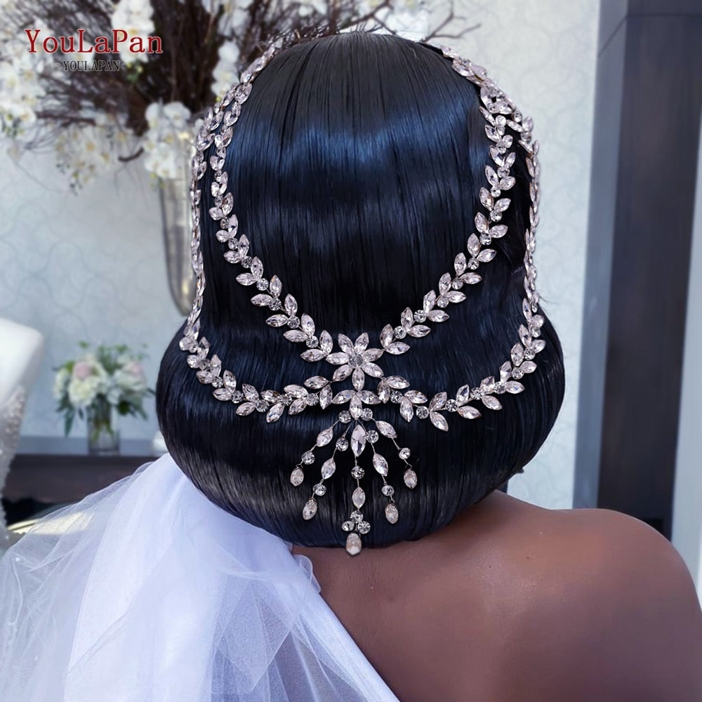 YouLaPan HP469 Bridal Headband with Combs