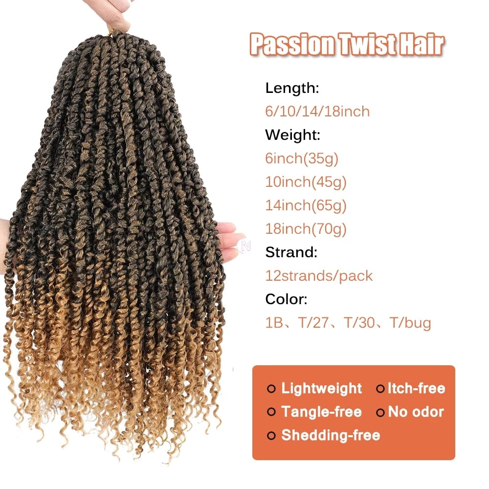 Sambriad Synthetic Passion Twist Hair Water Wave Braiding Hair for Butterfly Style Crochet Braids Bohemian Hair Extensions| |