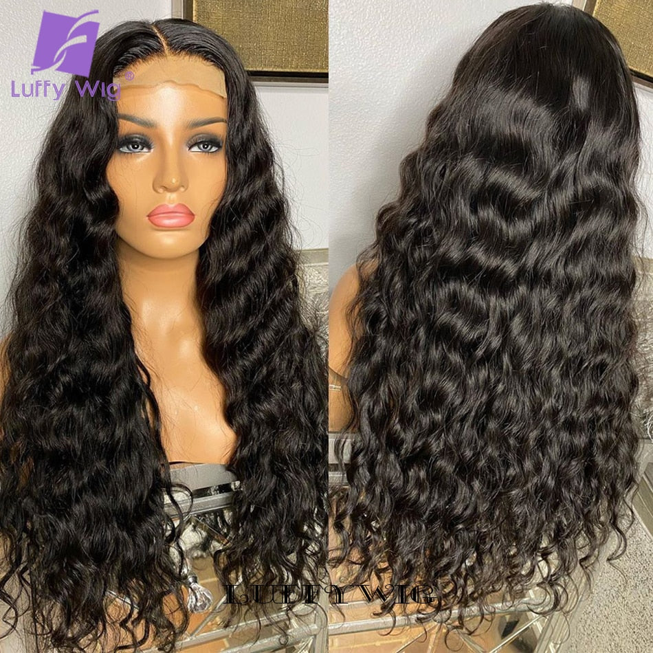 Wet and Wavy Lace Closure Wig PU Silk Base Wig