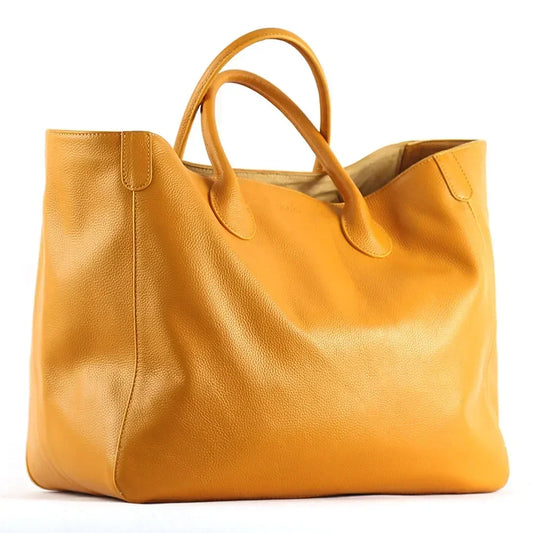 Oversize Tote Bag - Genuine Leather