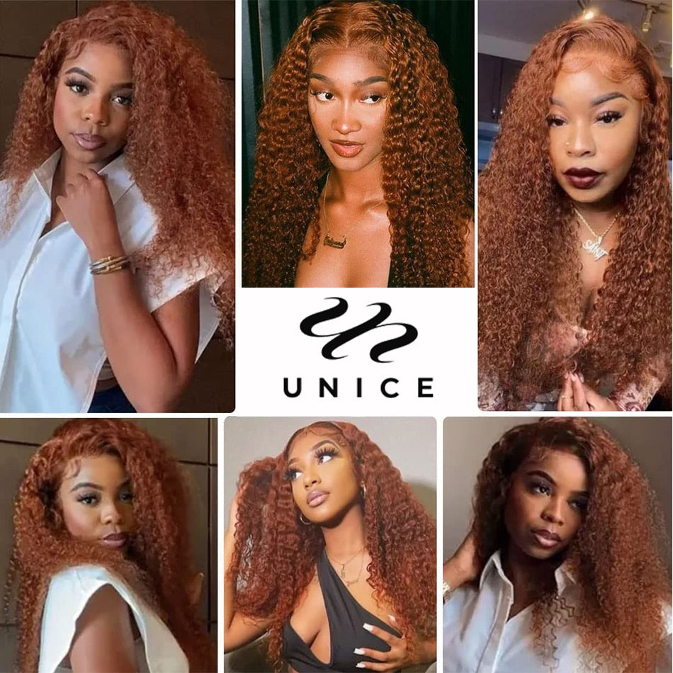 UNice Hair Lace Front Wig - Brazilian Curly Human Hair Wig