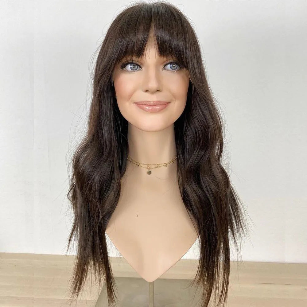 Jewish Wig Lace Front Human Hair Wigs With Bangs European Virgin Hair