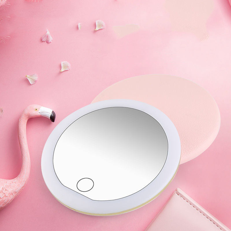 Make-up Mirror With Light To Carry Hand-held Vanity Mirror - your-beauty-matters