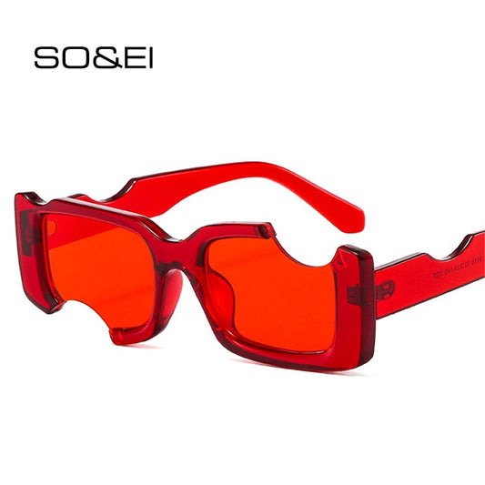 SO&EI Ins Rectangle Sunglasses - Vintage Candy Color Eyewear UV400 Sunglasses