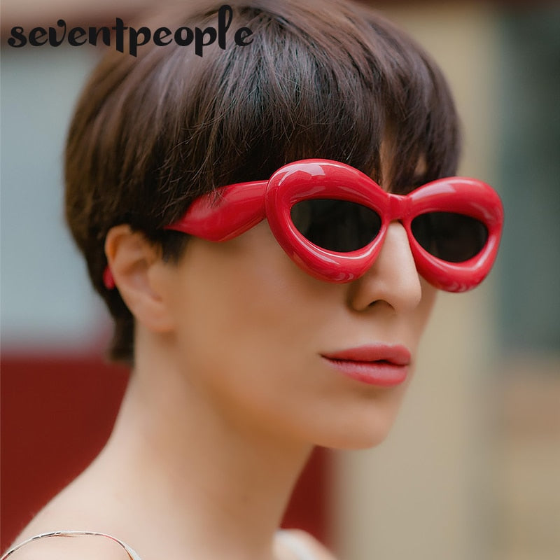 Cat Eye Sunglasses Sexy Lip-Shaped Punk Sun Glasses