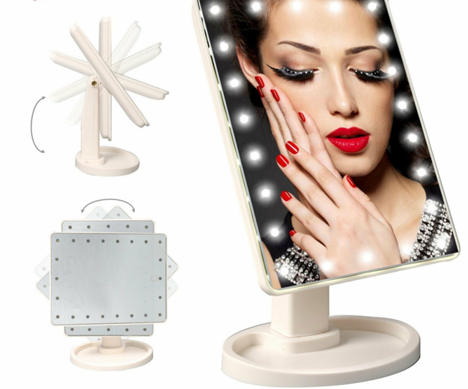 Professional 22 LED Makeup Mirror Light Portable Rotation Vanity - your-beauty-matters