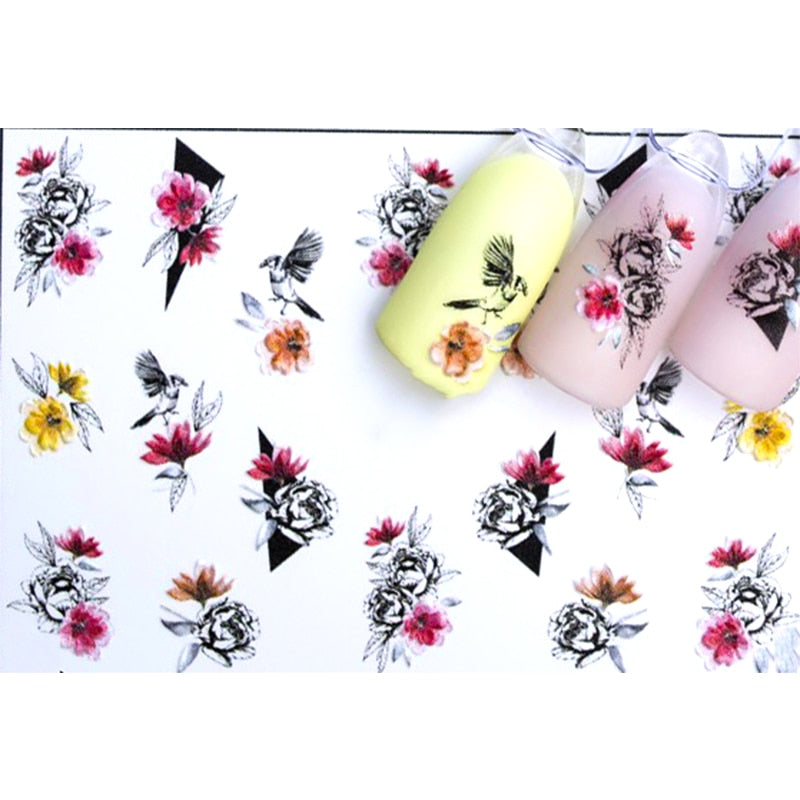 3D Acrylic Engraved  Nail Sticker