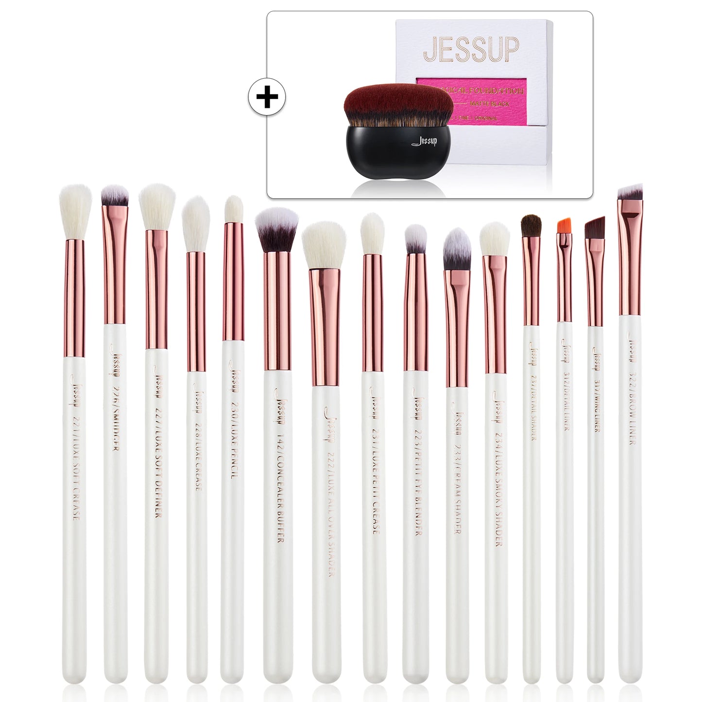 Jessup Makeup Brushes Set 15pcs Eye Brushes Set
