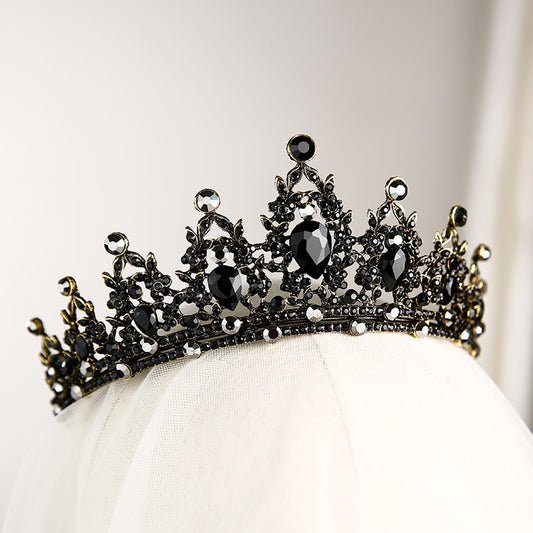 Bride's crown black--tiara style