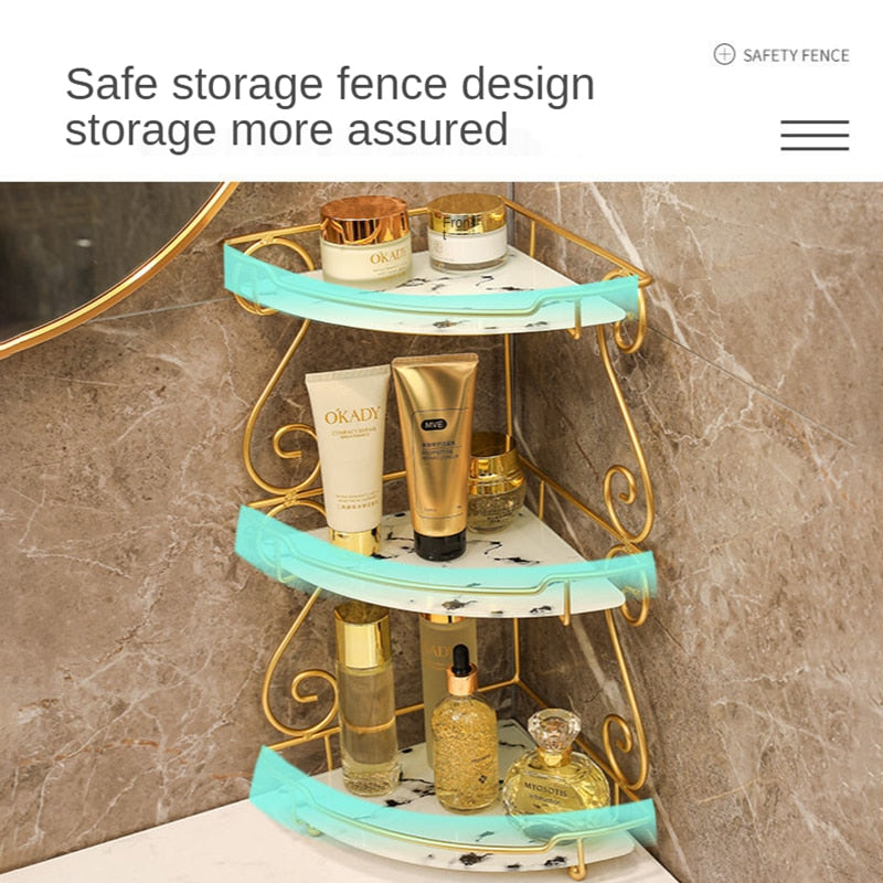 Bathroom Cosmetics Storage Rack Shelves | Bathroom Storage Shelf | Vanity Storage Rack - Bathroom Shelves