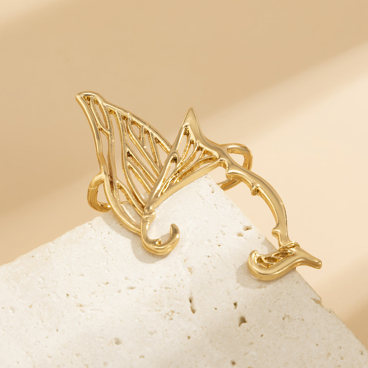 Butterfly Wings Hollow Out Simple Elf Alloy Ear Cuff - your-beauty-matters
