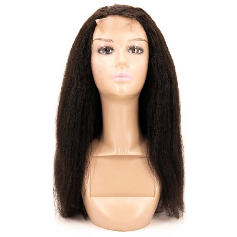 Kinky Straight Transparent Closure Wig - your-beauty-matters