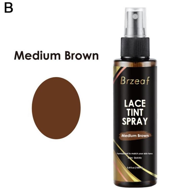 100ml Lace Tint Spray For Lace Wigs Adhesive Bond Glue Custom Private Label High Quality Lace Wig Toupee Light Color Spray - your-beauty-matters