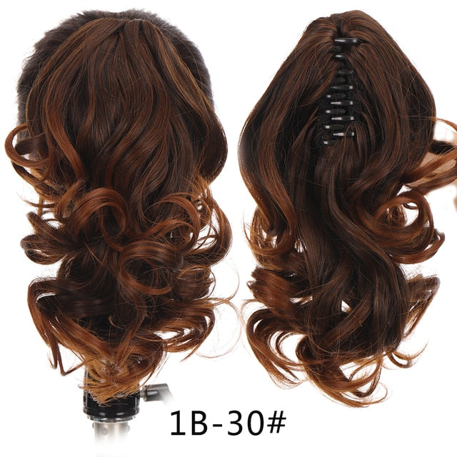 QUEENYANG Ladies Wig Synthetic Wig Ponytail Grip Clip Ponytail