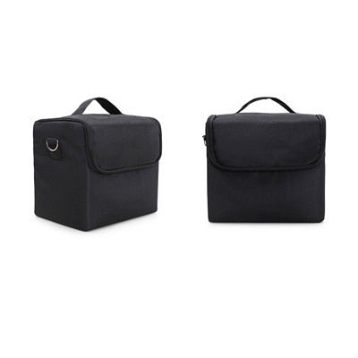 Multilayer Clapboard Cosmetic Bag | Large Capacity Makeup Bag