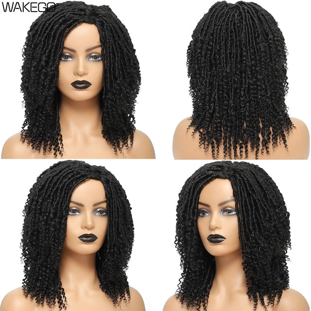 Wakego Faux Locks And Curly Dreadlock Wig - Synthetic Wig