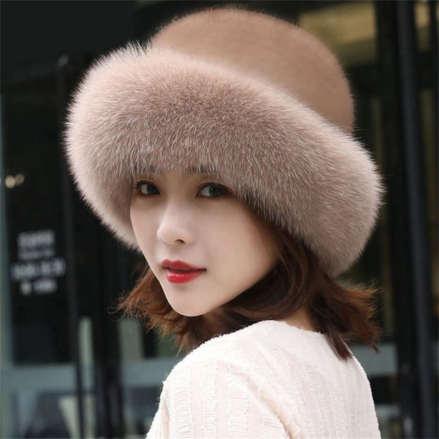 Winter Luxury Faux Fox Fur Beanies and Fur Brims