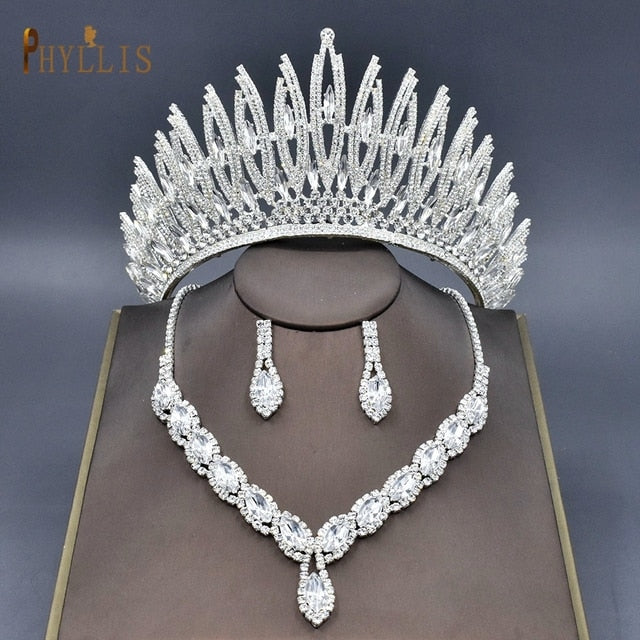 A247 Luxury Bridal Rhinestone Crown--Wedding Headpiece