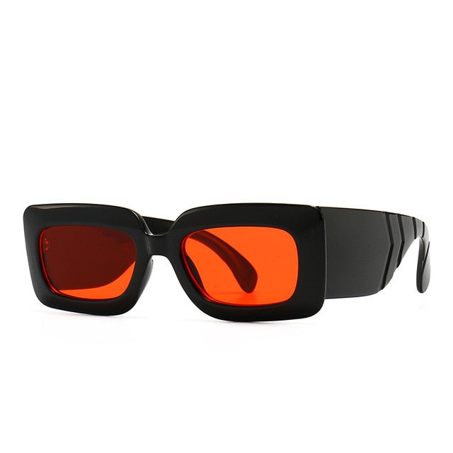 RUOBO Brand Designer Small Rectangle Pythons Grain Sunglasses