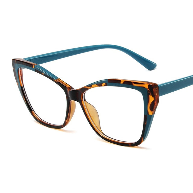 55485 Fashion TR90 Anti Blue Light Blocking Cat Eye Glasses Frame