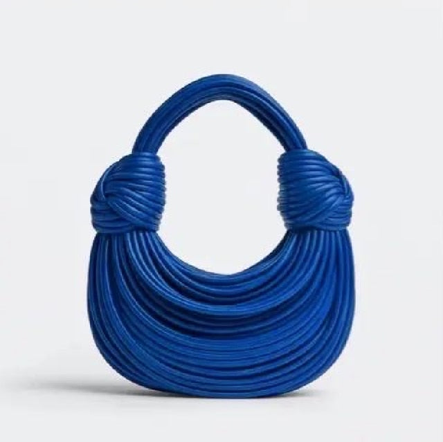 Luxury  Handwoven Noodle Rope Knotted Handbag