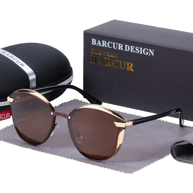 Barcur Fashion Round Polarized Women Sunglasses