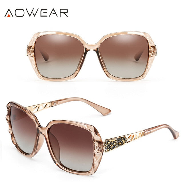 AOWEAR Oversized Sunglasses Women Polarized Square Sunglasses