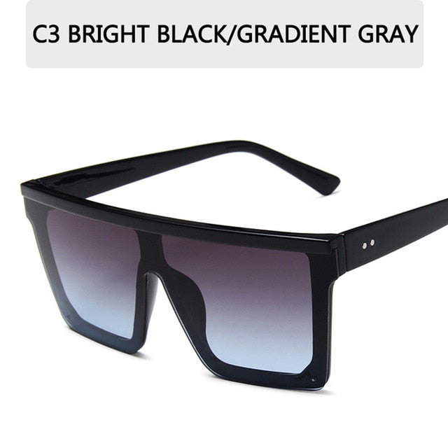 New Fashion Luxury Brand Square Sunglasses Unisex Vintage Oversize Big Frame Shades Uv400