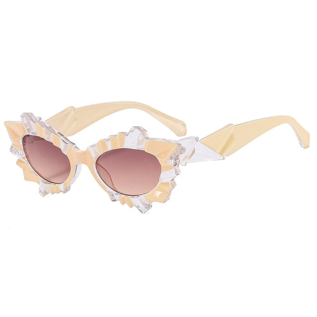 OEC CPO Irregular Steampunk Cat Eye Sunglasses